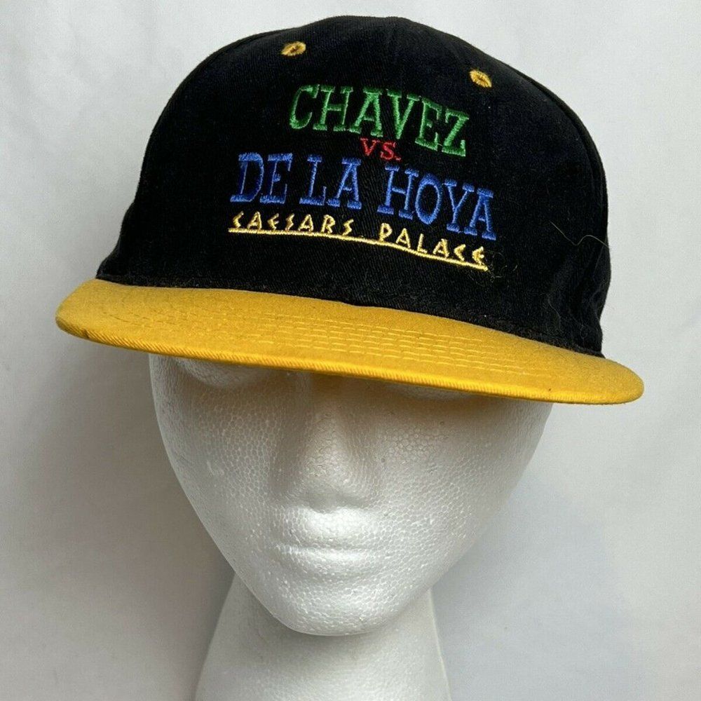 Cesar’s Palace Oscar De La Hoya Vs Chavez Fight Snapback Hat Vintage